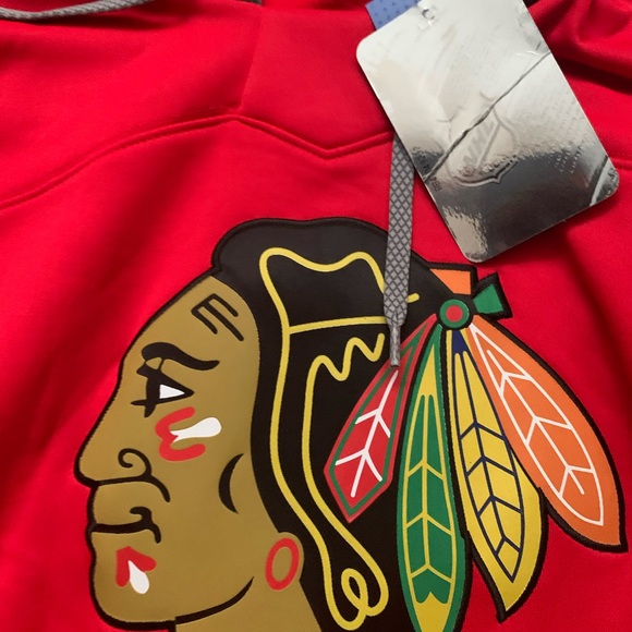 Chicago Blackhawks Adidas Platinum Hoodie Sz M - Picture 3 of 6